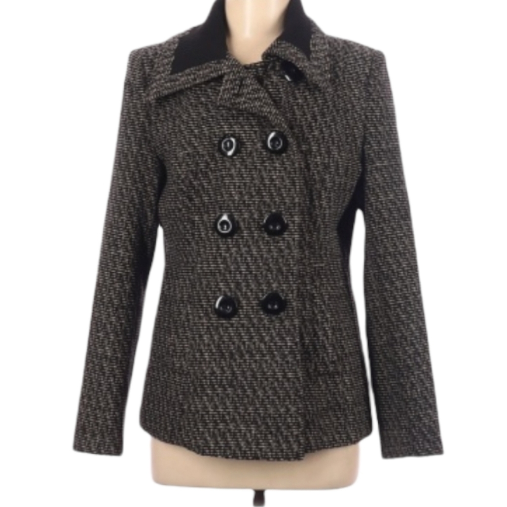 Zafin Tweed‎ Double Breasted Jacket Size M Peruvian